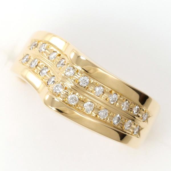 K18 Yellow Gold Diamond Ring 11.5 in Excellent Condition