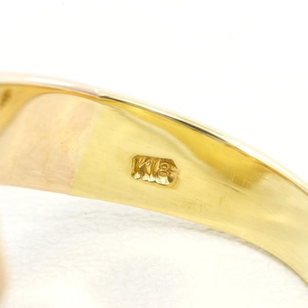 K18 Yellow Gold Pink Gold Diamond Ring