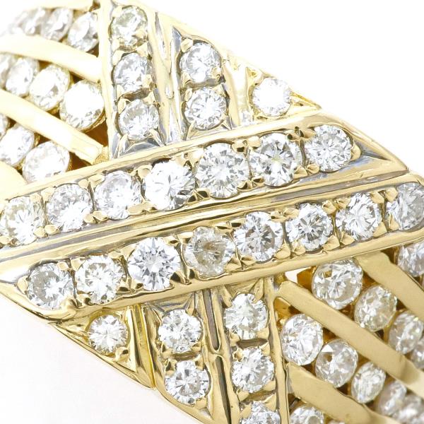 K18 Yellow Gold Diamond Ring 14.5 in Excellent Condition