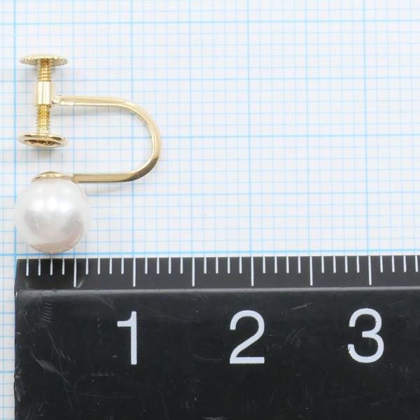 K18 Yellow Gold Pearl Earrings in Excellent Condition