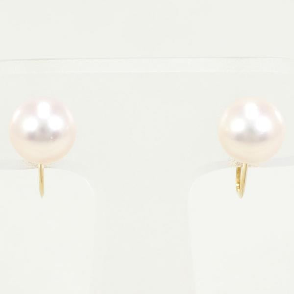 K18 Yellow Gold Pearl Earrings in Great Condition