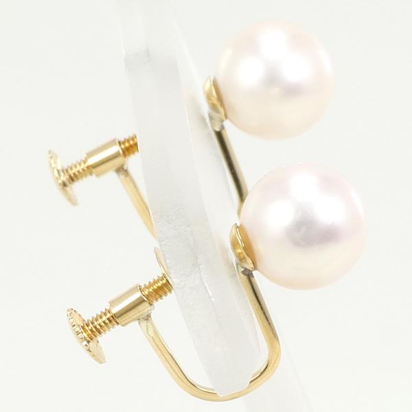 K18 Yellow Gold Pearl Earrings