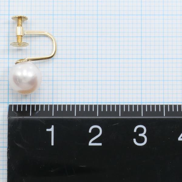 K18 Yellow Gold Pearl Earrings in Great Condition