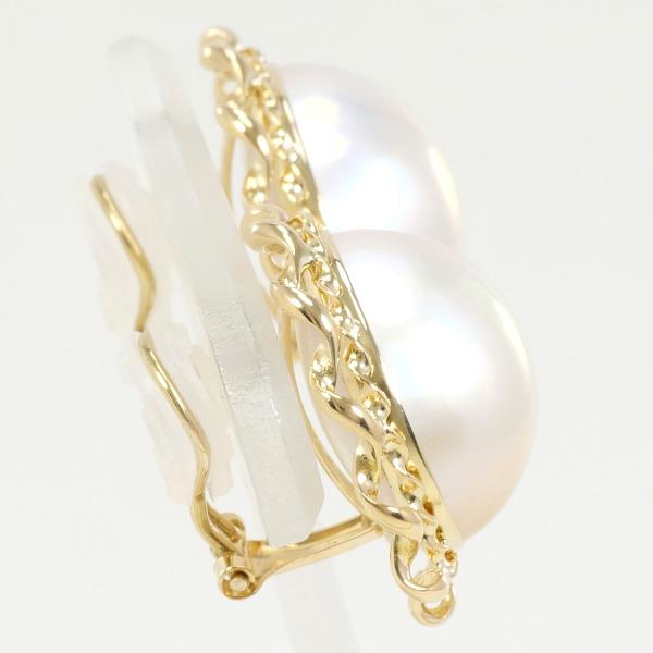 K18 Yellow Gold Mabe Pearl Earrings