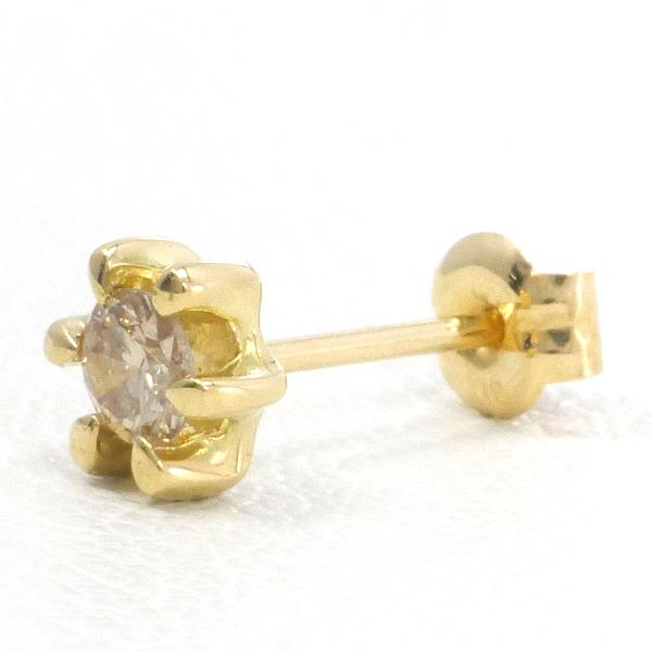 K18 Yellow Gold Diamond Earring in Excellent Condition