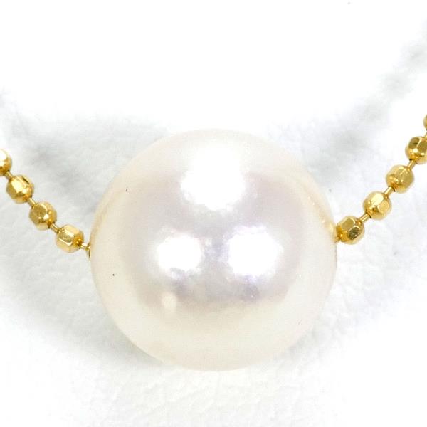 K18 Yellow Gold Pearl Necklace in Excellent Condition