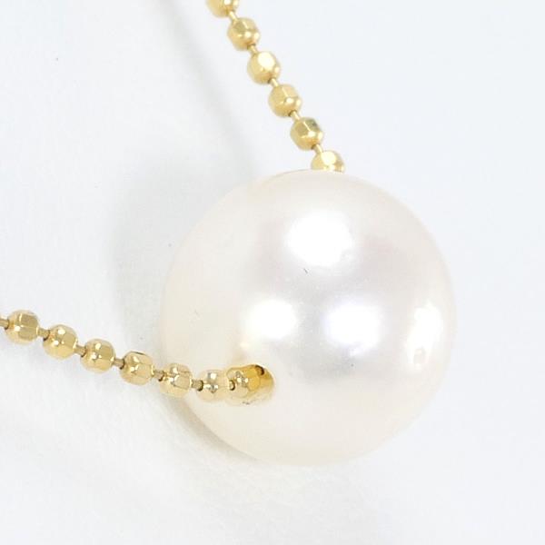 K18 Yellow Gold Pearl Necklace in Excellent Condition