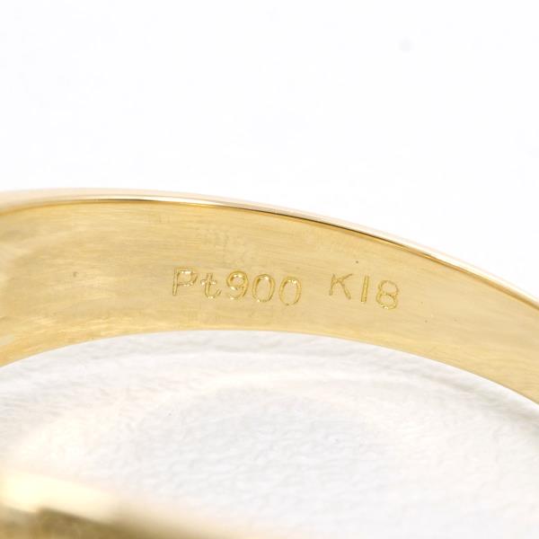 PT900 Platinum K18 Yellow Gold Diamond Ring 11.5 in Excellent Condition