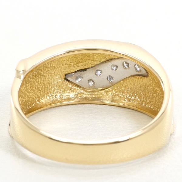 Platinum K18 Yellow Gold Diamond Ring 12