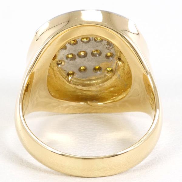 PT K18YG Yellow Diamond Ring 15号 in Excellent Condition