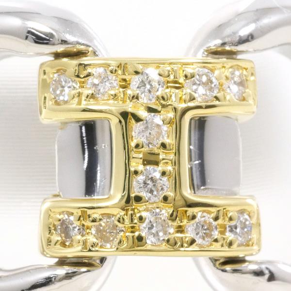 PT900 Platinum K18 Yellow Gold Diamond Ring 13.5 in Great Condition