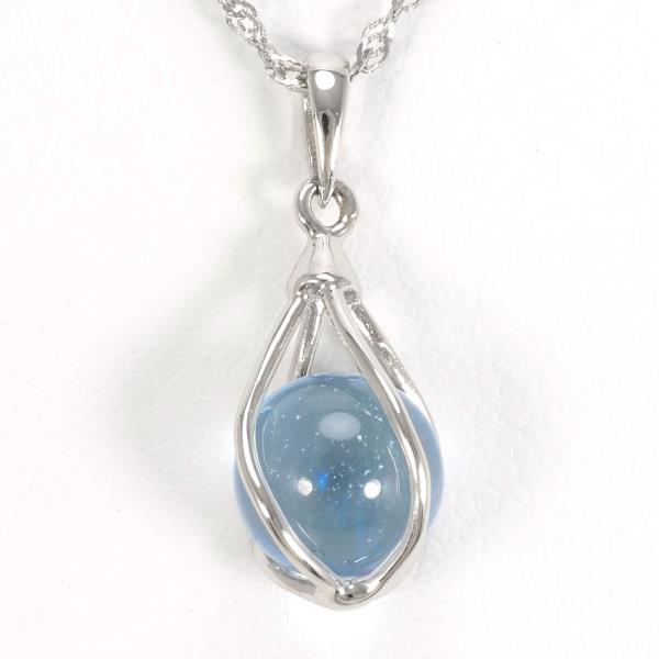 PT900 Platinum PT850 Necklace Blue Topaz in Pristine Condition