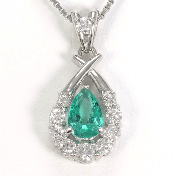 PT900 Platinum Emerald Necklace