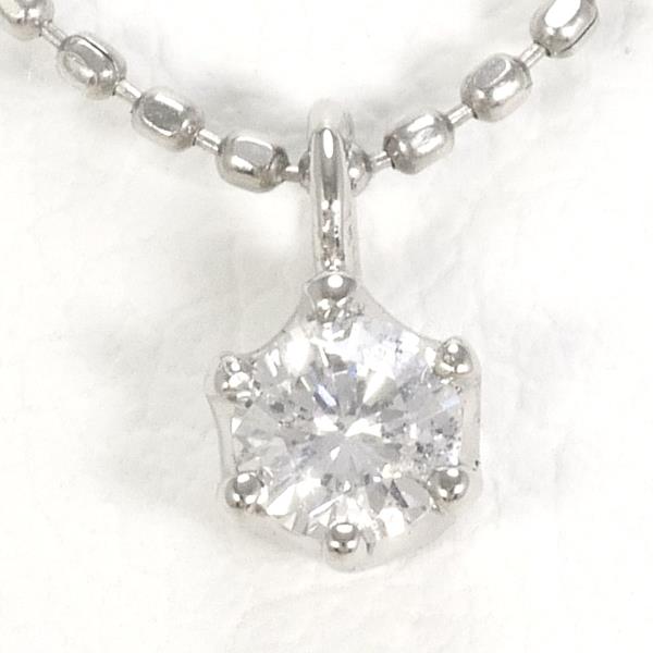 PT900 Platinum PT850 Necklace Diamond 0.12ct in Excellent Condition