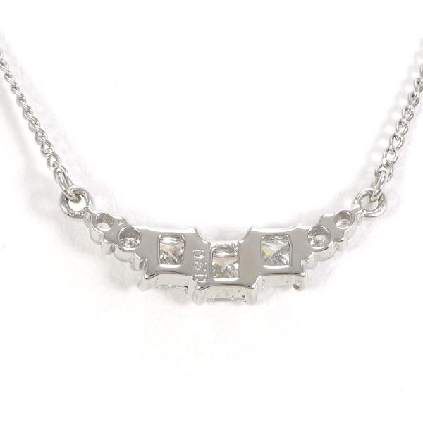 PT900 PT850 Platinum Diamond Necklace in Excellent Condition