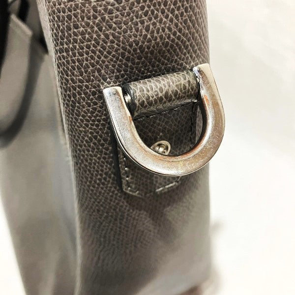 Furla Uomo Grey Leather Business Bag in Good Condition