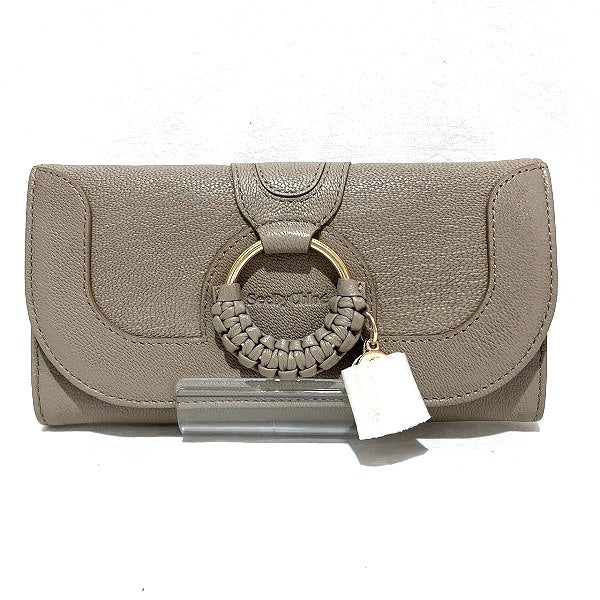 See by Chloe Gray Leather Long Wallet