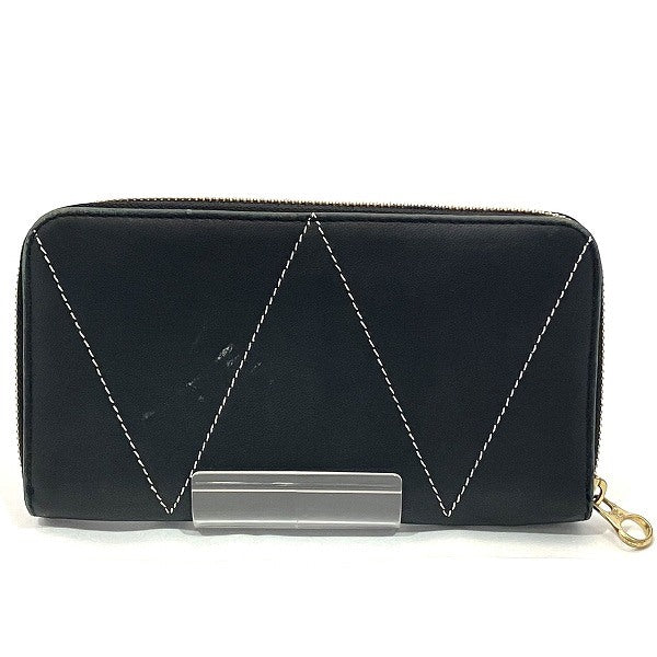 Chloe Black Leather Long Wallet in Good Condition