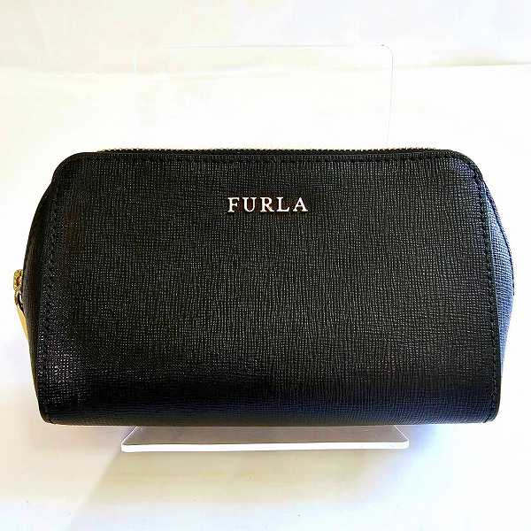 Furla Black Leather Pouch for Women in Great Condition