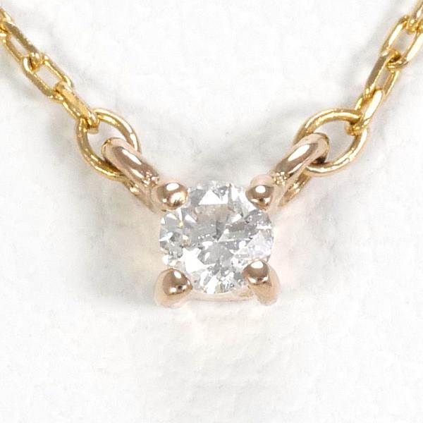 Canal 4℃ K18PG Diamond Necklace 1.0g 40cm in Pristine Condition