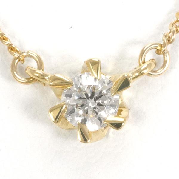 K18 Yellow Gold Diamond Necklace 0.17ct in Excellent Condition