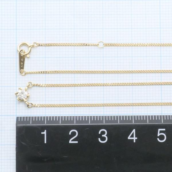 K18 Yellow Gold Diamond Necklace 0.17ct in Excellent Condition