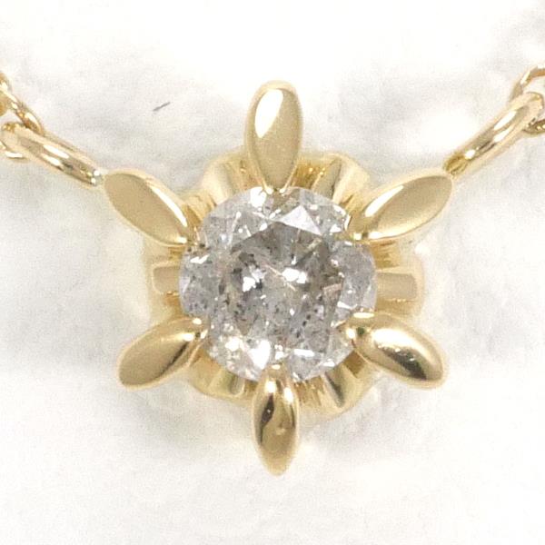 K18 Yellow Gold Diamond Necklace 0.10ct in Excellent Condition