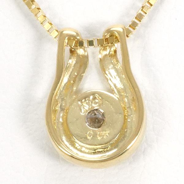 K18 Yellow Gold Diamond Necklace 0.03ct in Excellent Condition