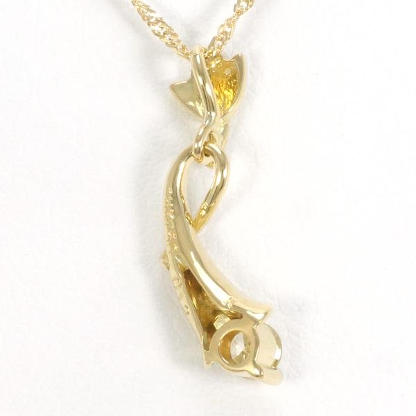 18K Yellow Gold Necklace with Yellow Diamond in Excellent Condition