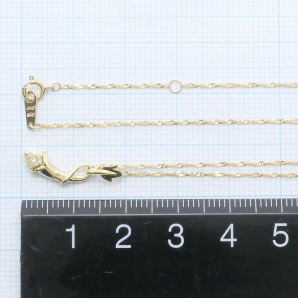 18K Yellow Gold Necklace with Yellow Diamond in Excellent Condition