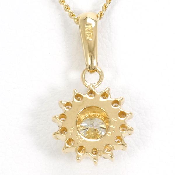 K18 Yellow Gold Necklace with Yellow Diamond in Excellent Condition