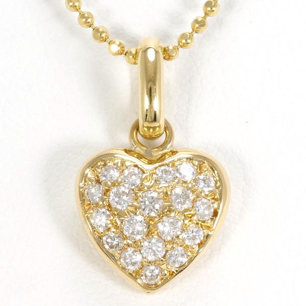 K18 Yellow Gold Diamond Necklace in Excellent Condition