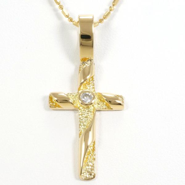 K18 Yellow Gold Diamond Necklace in Pristine Condition