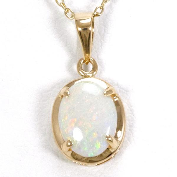 14K Yellow Gold Opal Necklace in Excellent Condition