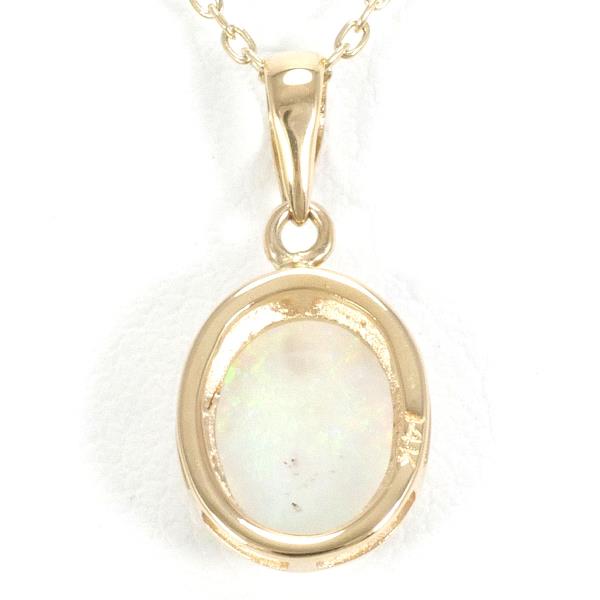 14K Yellow Gold Opal Necklace in Excellent Condition