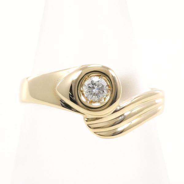 K14 Yellow Gold Diamond Ring 10.5 in Excellent Condition