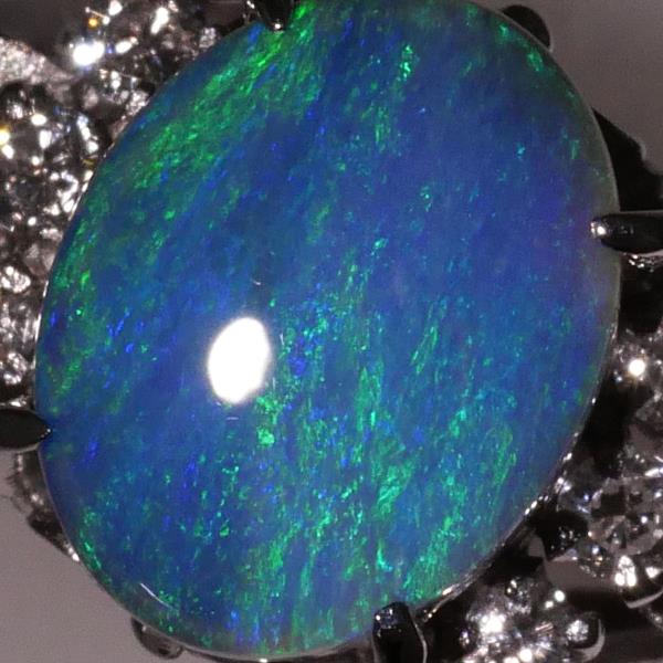 PT900 Platinum Black Opal Ring 11.5 in Excellent Condition