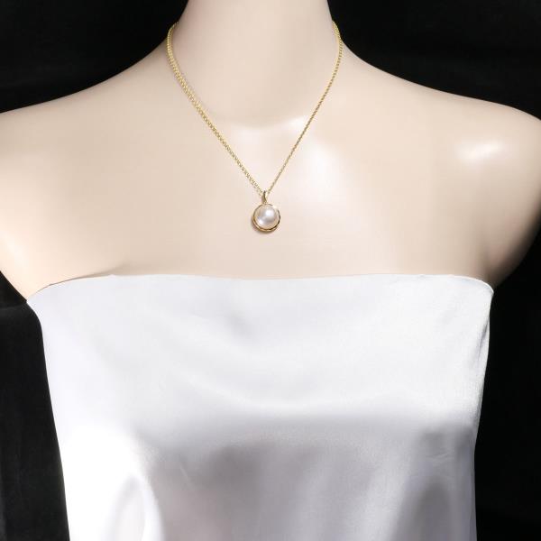 K18 Yellow Gold Necklace with Mabe Pearl in Pristine Condition