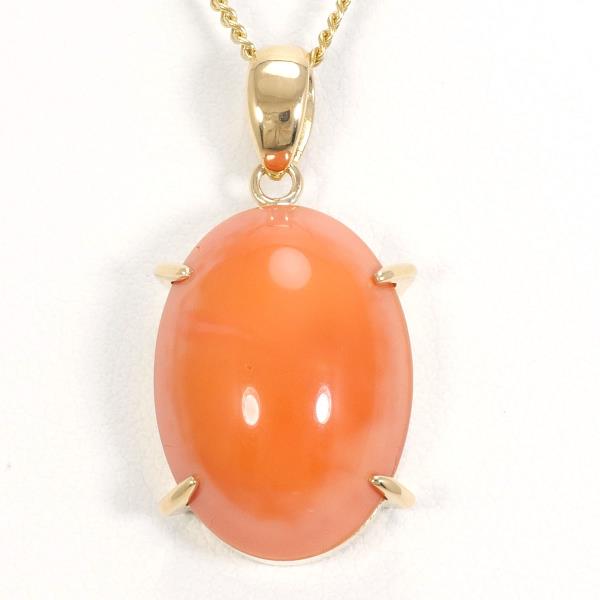 K18 Yellow Gold Coral Necklace in Pristine Condition