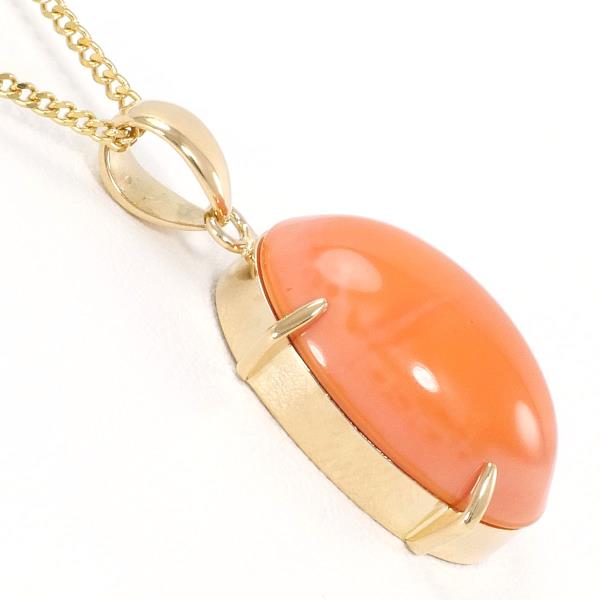 K18 Yellow Gold Coral Necklace in Pristine Condition