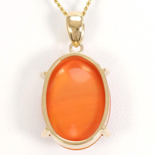 K18 Yellow Gold Coral Necklace in Pristine Condition