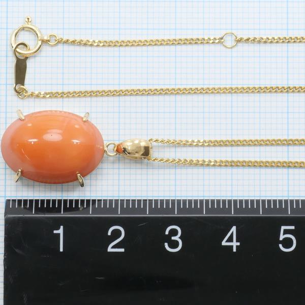 K18 Yellow Gold Coral Necklace in Pristine Condition