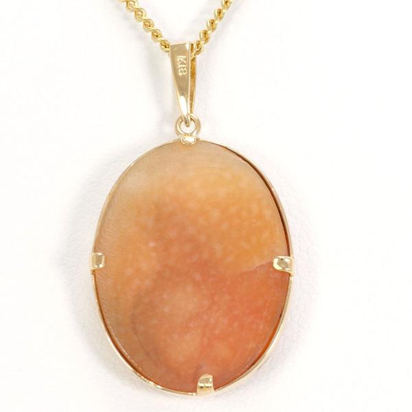 K18 Yellow Gold Shell Cameo Necklace