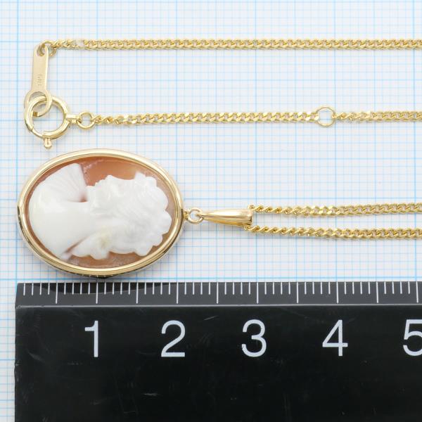 K18 Yellow Gold Shell Cameo Necklace