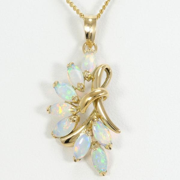 K18 Yellow Gold Opal Necklace in Excellent Condition