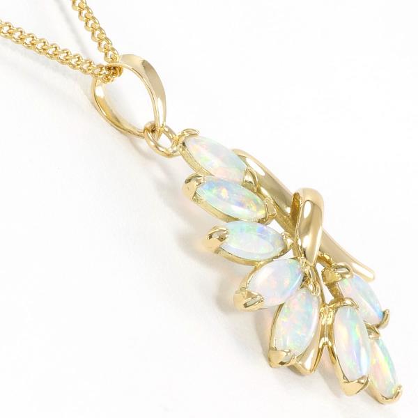 K18 Yellow Gold Opal Necklace in Excellent Condition