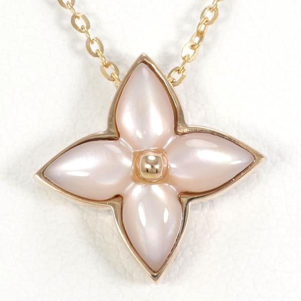 K18 Pink Gold Diamond Shell Necklace