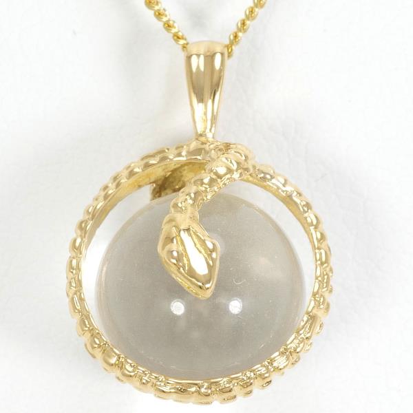 K18 Yellow Gold Quartz Necklace in Pristine Condition