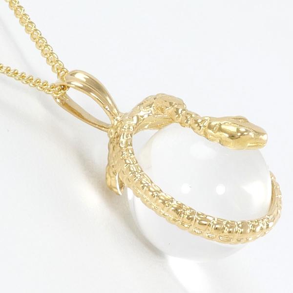 K18 Yellow Gold Quartz Necklace in Pristine Condition