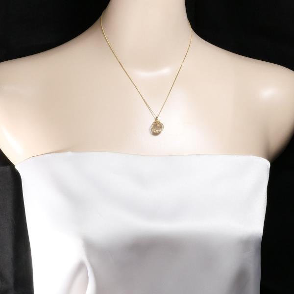 K18 Yellow Gold Quartz Necklace in Pristine Condition